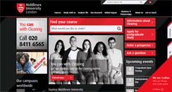 Desktop Screenshot of mdx.ac.uk